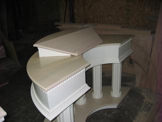 custom radius colonial pulpit
